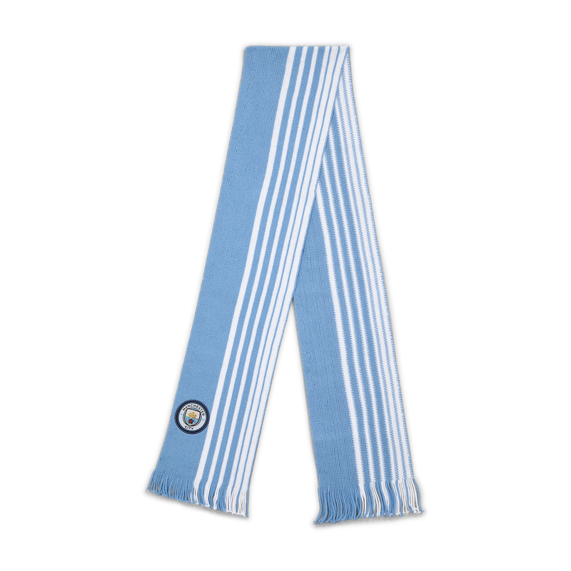 MCFC ITALIAN STRIPE SCARF - blue