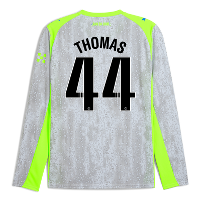 Manchester City Third Jersey 2025/26 Long Sleeve With THOMAS 44 Printing
