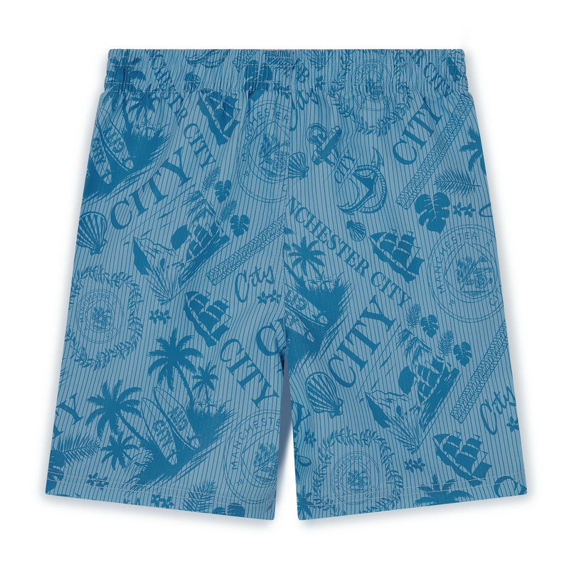 MCFC FW KIDS HAWAIIAN SWIM SHORT - blue