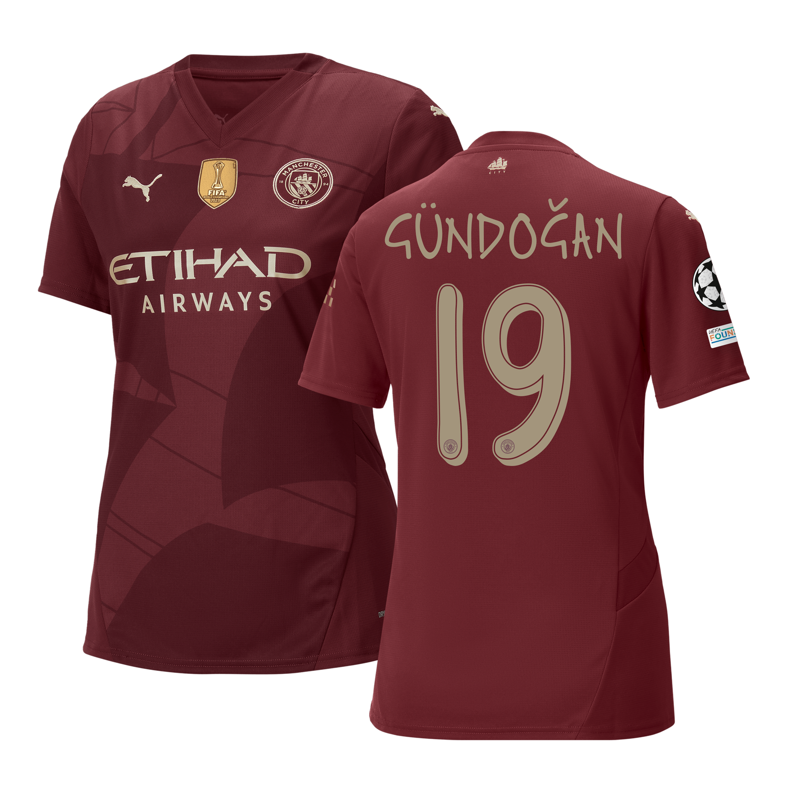 Women s Manchester City Third Jersey 2024 25 With GUNDO AN 19 Printing Official Man City Store