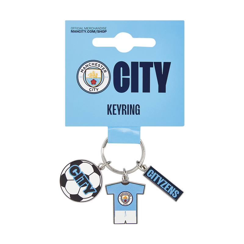MCFC FW 3 CHARM KEYRING - blue