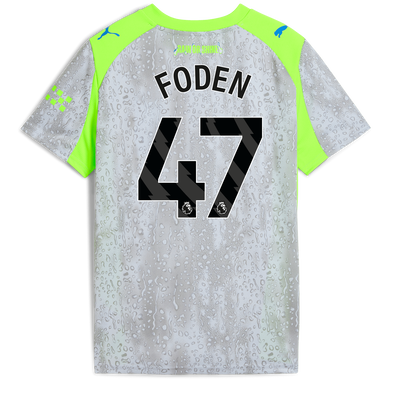 Kids' Manchester City Third Jersey 2025/26 With FODEN 47 Printing