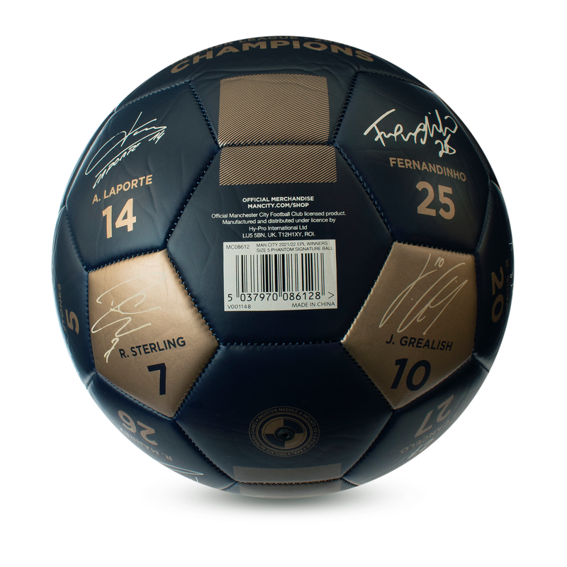 MCFC FW PL CHAMPIONS PHANTOM SIZE 5 BALL - navy