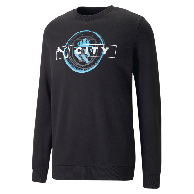 MCFC LW MENS FTBL LEGACY CREW - black