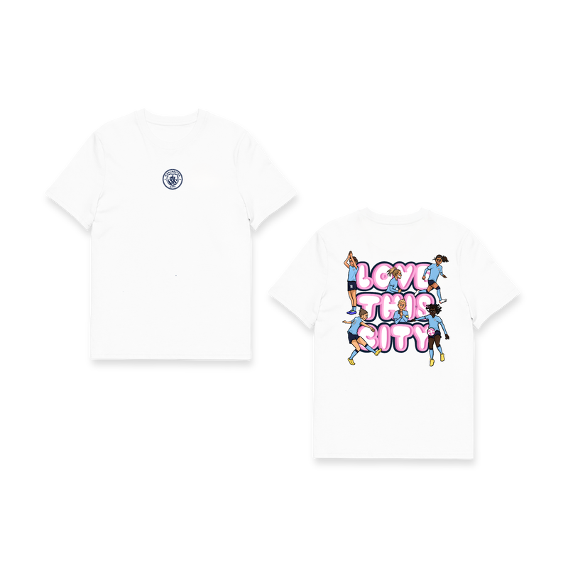 MCFC AFTA LOVE THIS CITY TEE - white