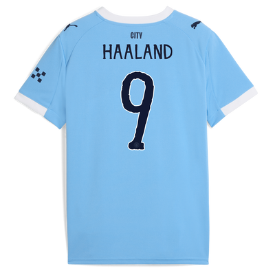 Maglia Home Manchester City 2025/26 per bambini con stampa HAALAND 9