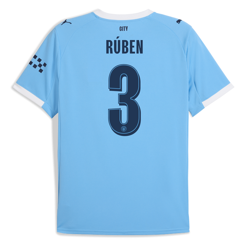 Man City Home Jersey 2025/26 With RÚBEN 3 Printing  blue - Size XXL from polyester for males  - Official Manchester City FC store