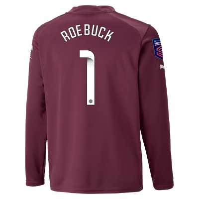 Kids' Manchester City Goalkeeper Jersey 22/23 Long Sleeve with ROEBUCK 26 printing