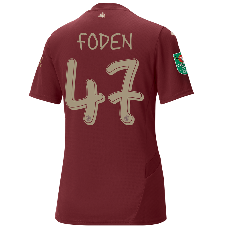 Women's Man City 3rd Jersey 24/25 With FODEN 47 Printing burgundy - Size XL from polyester for females  - Official Manchester City FC store