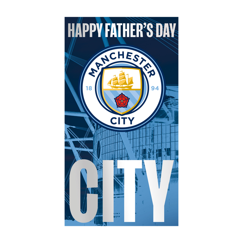 MCFC FATHERS DAY CARD - blue