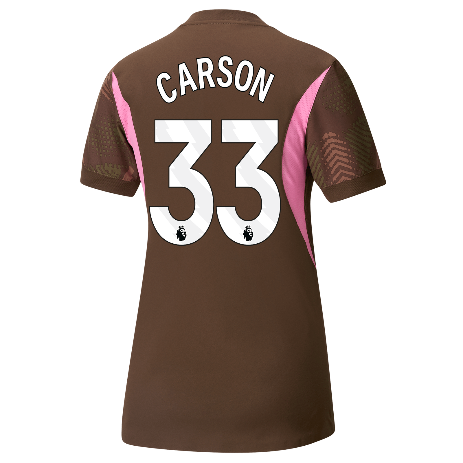 Women s Manchester City Goalkeeper Jersey 2024 25 With CARSON 33 Printing Official Man City Store