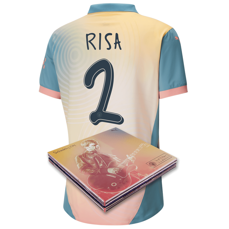 Man City Authentic 'Definitely City' Jersey 24/25 with RISA 2 printing in Collector's Box pink - Size S from polyester for males