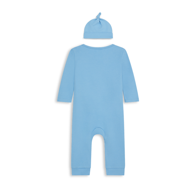 MCFC SNOWMAN BABY SLEEPSUIT&HAT - blue