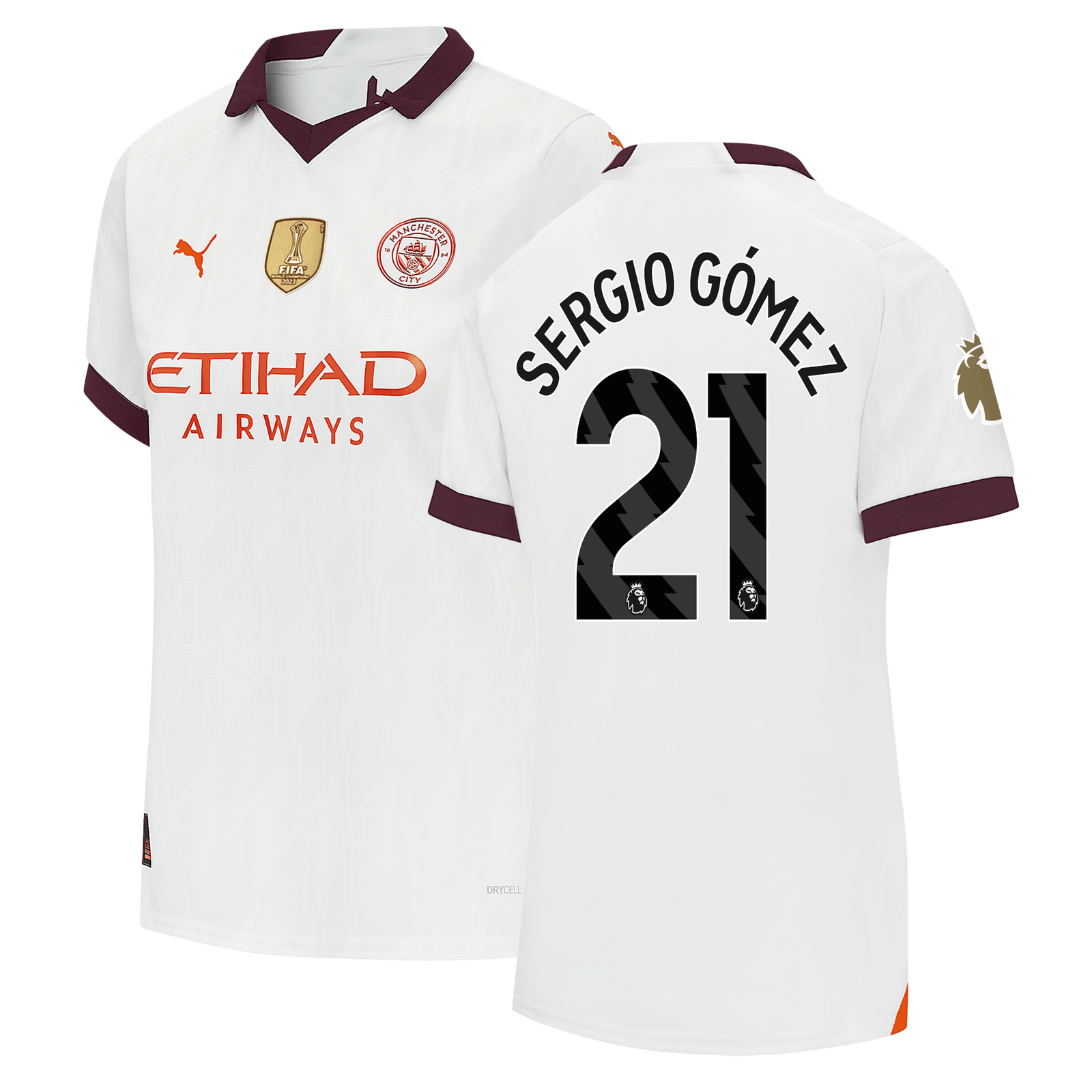 Camiseta 1ª Equipación Manchester City 2023/24 con estampado de SERGIO  GÓMEZ 21