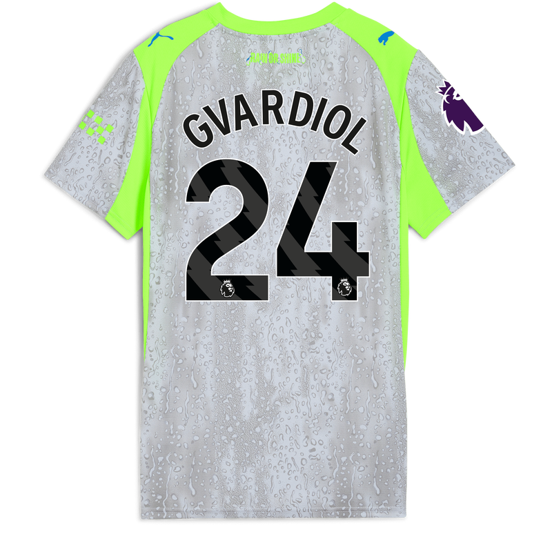 Womens' Man City 3rd Jersey 2025/26 With GVARDIOL 24 Printing blue - Check out all Manchester City t-shirts online - Official Manchester City FC store