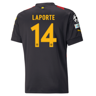 Manchester City Away Jersey 2022/23 with LAPORTE 14 printing