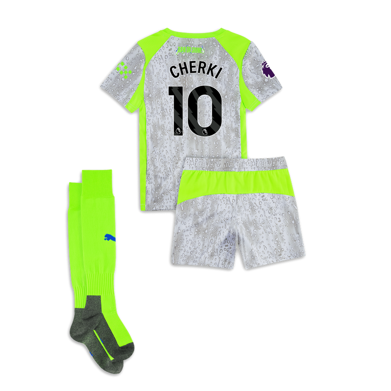 Man City 3rd Mini Kit 2025/26 With CHERKI 10 Printing blue - Check out all Manchester City t-shirts online - Official Manchester City FC store