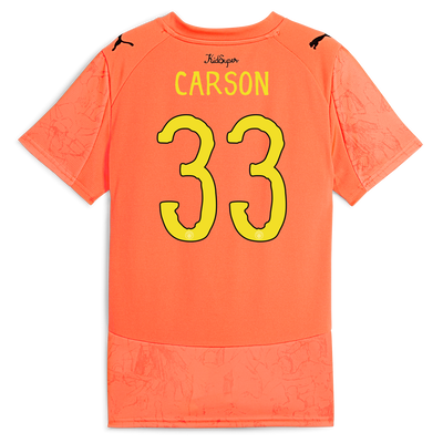 Camiseta infantil KidSuper del Manchester City 2025/26 con impresión de CARSON 33
