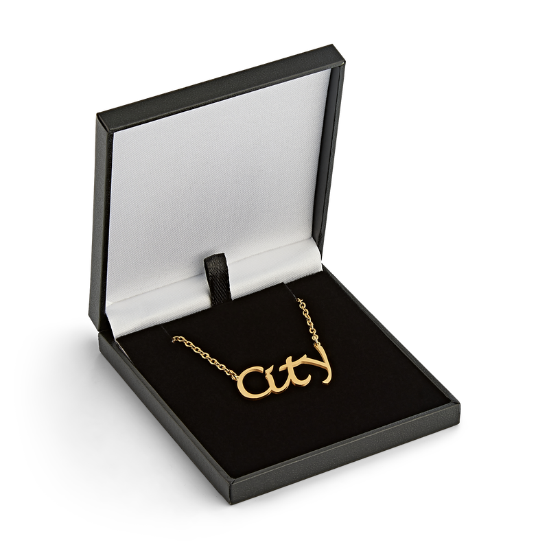 MCFC SS GOLDPLATE CITY NECKLAC - gold