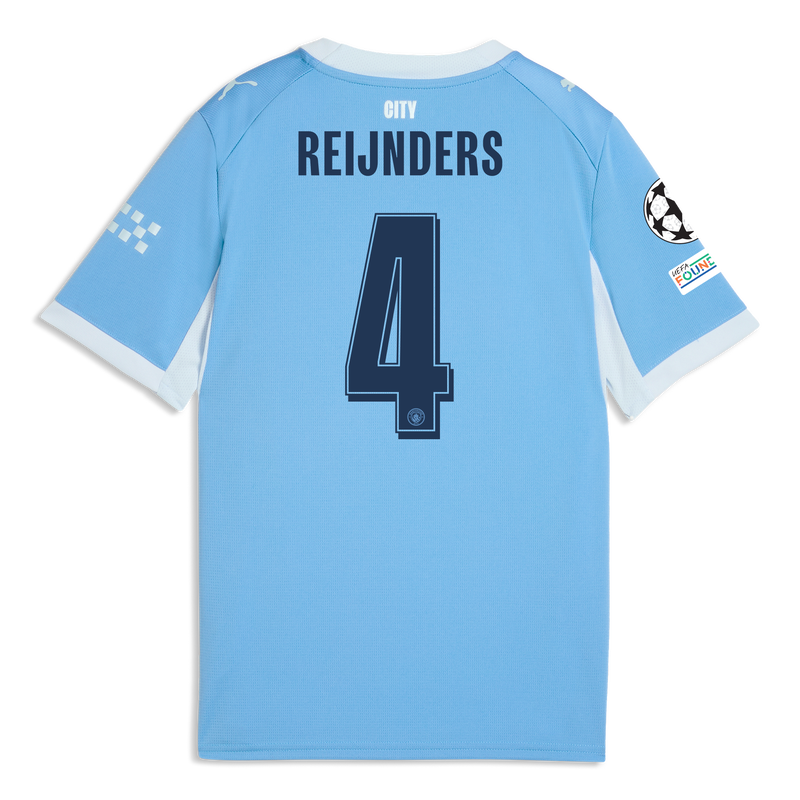 Kids' Man City Home Jersey 2026/27 With REIJNDERS 4 Printing  blue-icy blue - Check out all Manchester City t-shirts online