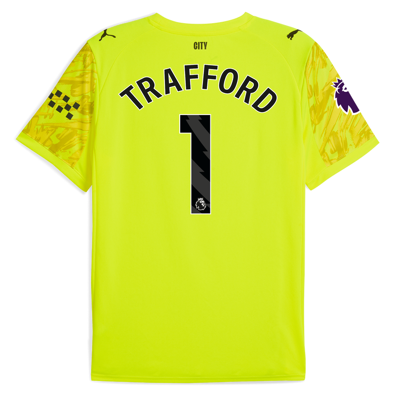 Man City Goalkeeper Jersey 2025/26 With TRAFFORD 1 Printing yellow - Check out all Manchester City t-shirts online - Official Manchester City FC store