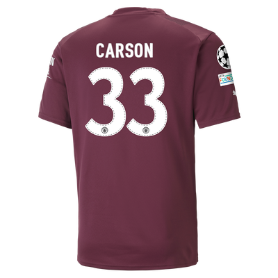 Manchester City Keepershirt 2022/23 met CARSON 33 bedrukking