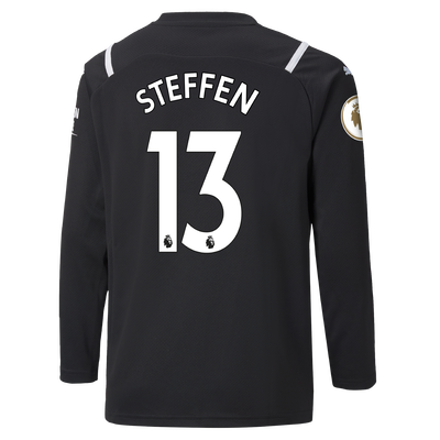 Kids Manchester City Goalkeeper Shirt 21/22 with Zack Steffen printing