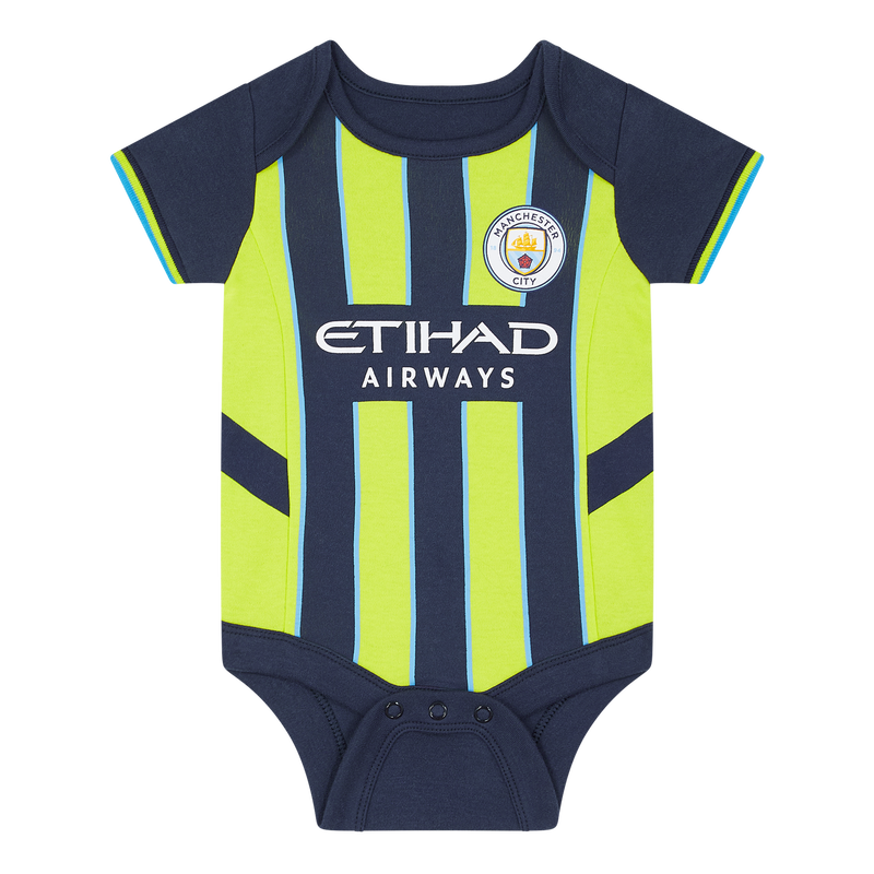 Manchester City 24 25 Baby Grow 2 Pack Official Man City Store