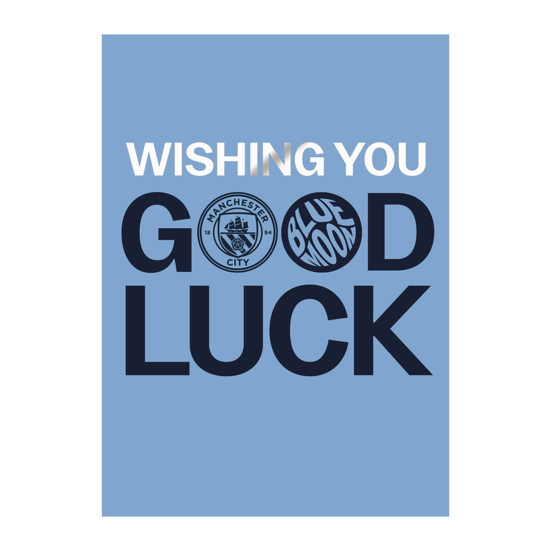 MCFC FW GOOD LUCK CARD - BLUE