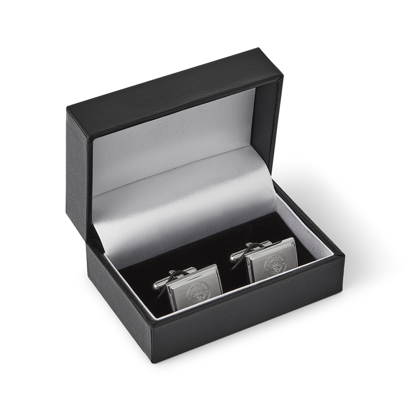 MCFC OBLONG CREST CUFFLINKS - silver