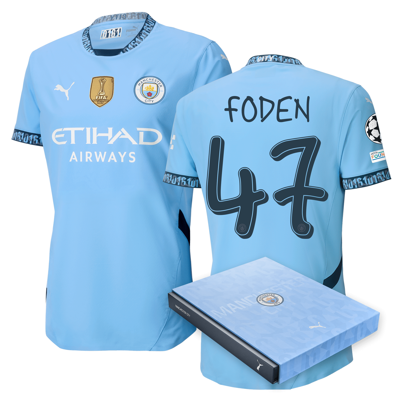 Manchester City Authentic Home Jersey 2024/25 with FODEN 47 Manchester City Authentic Home Jersey 2024/25 with FODEN 47
