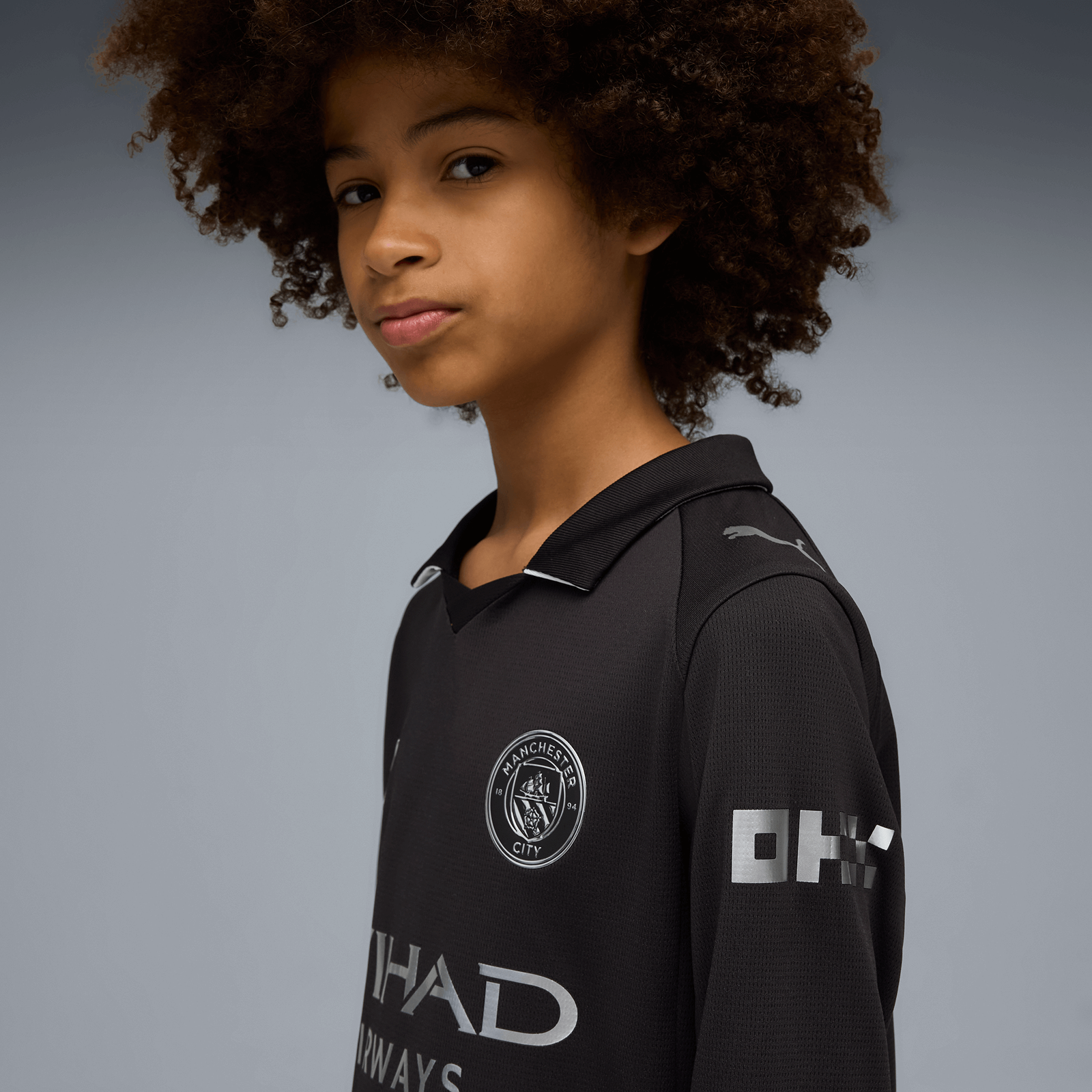 Kids' Manchester City Away Long Sleeve Jersey 2025/26 | Official