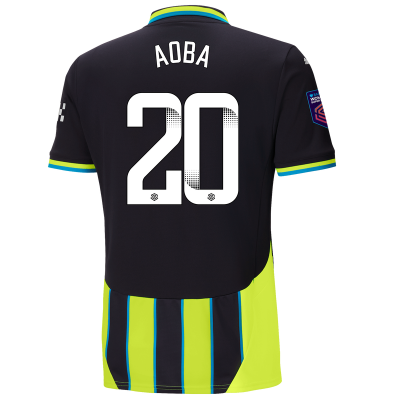 Man City Away Jersey 24/25 With AOBA 20 Printing new navy - Size XXL from polyester for males  - Official Manchester City FC store