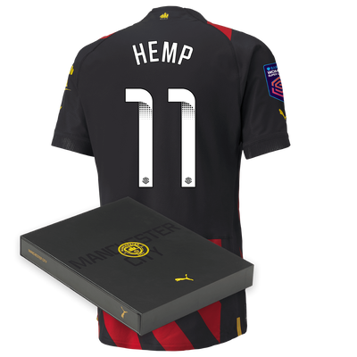 Manchester City Authentic Away Jersey 2022/23 with HEMP 11 printing in Gift Box