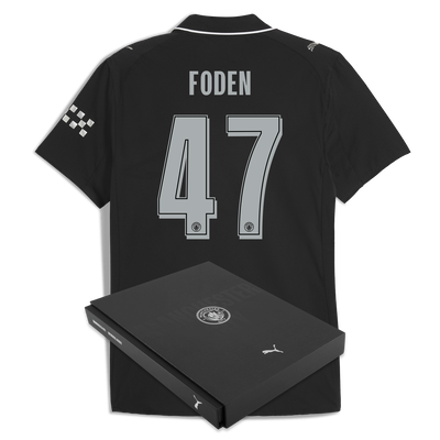 Manchester City Away Authentic Jersey 2025/26 With FODEN 47 Printing in Gift Box