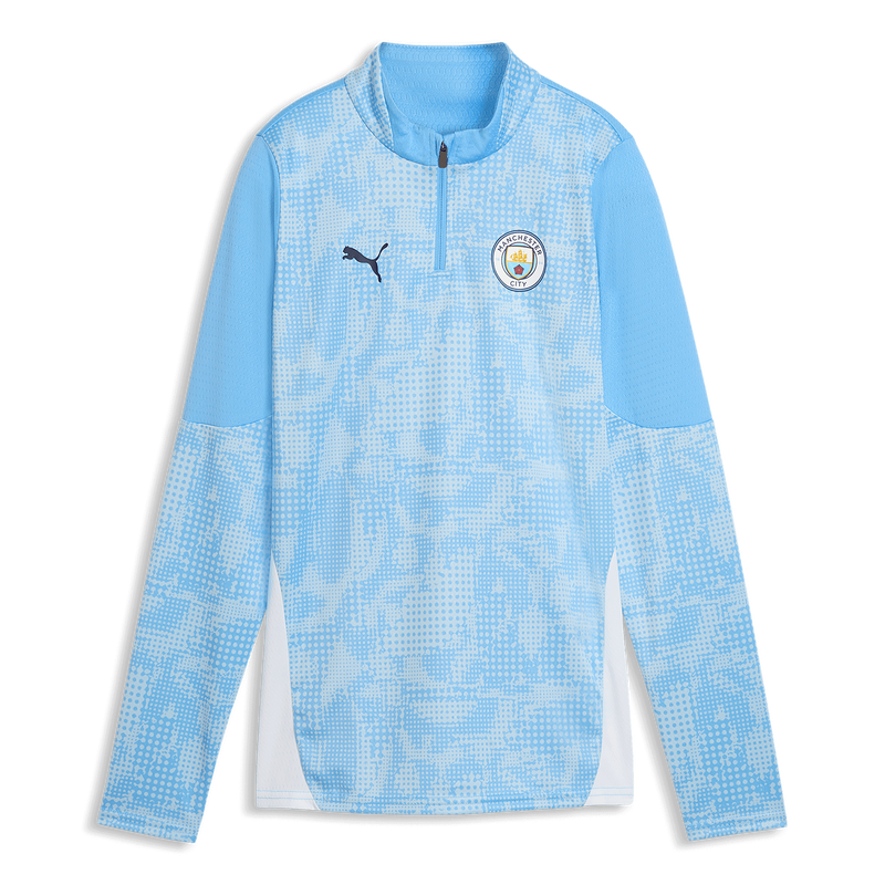 MCFC WMNS TRAINING 1/4 ZIP TOP - team light blue