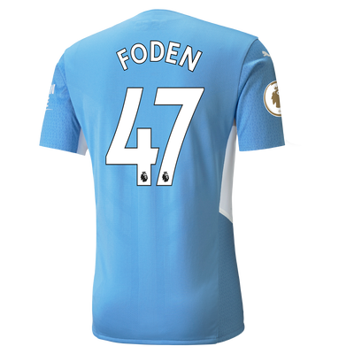 Manchester City Home Authentic Shirt 21/22 with Phil Foden printing