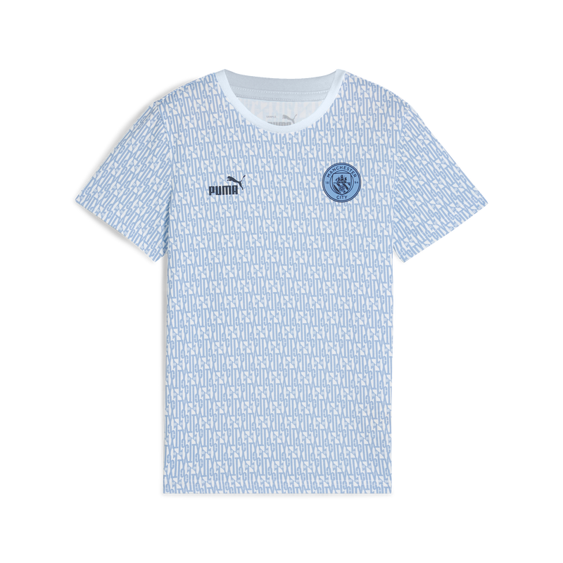 MCFC LW KIDS FTBLCULTURE TEE AOP - team light blue
