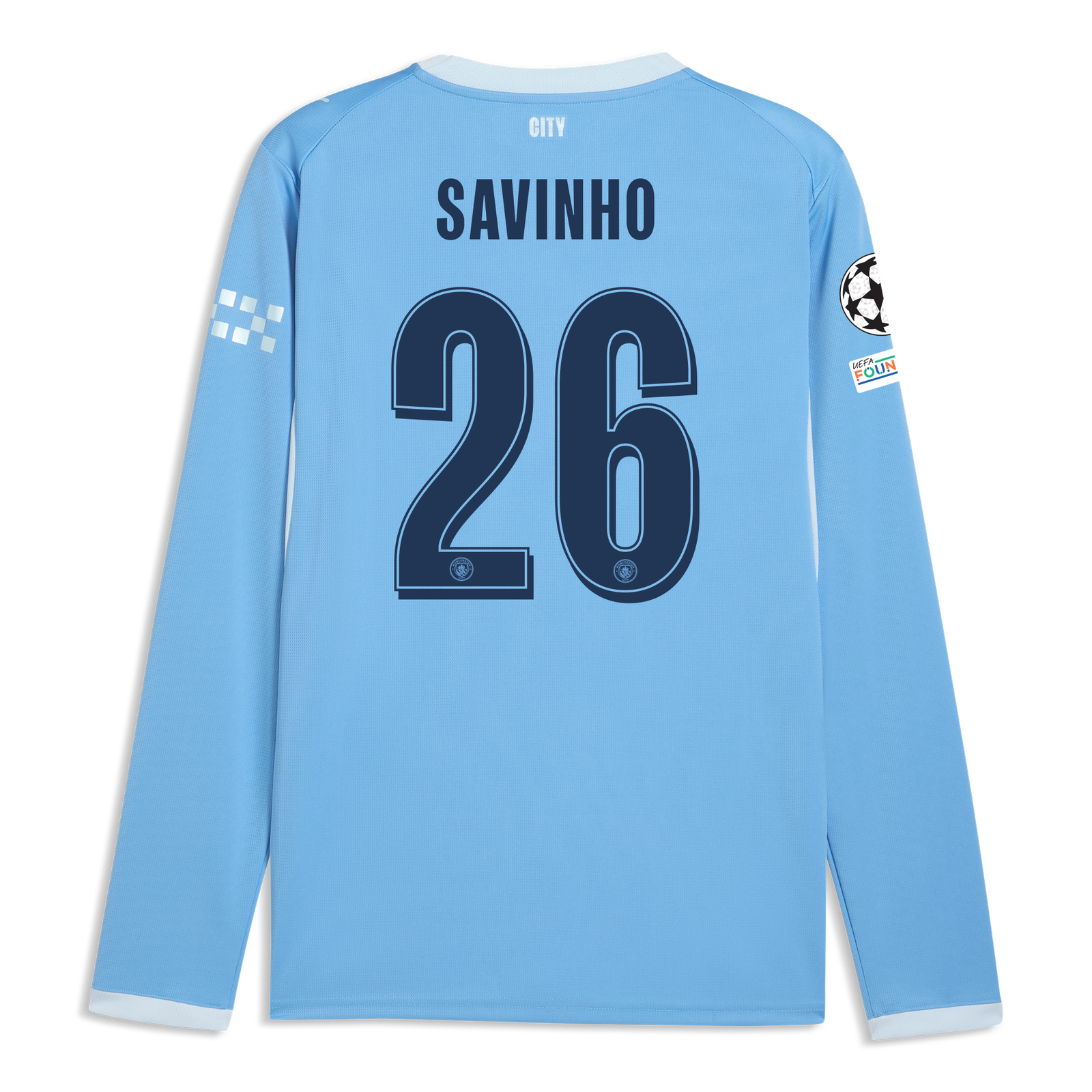 マンチェスター・シティ ホーム ユニフォーム 2026/27 長袖 SAVINHO 26
