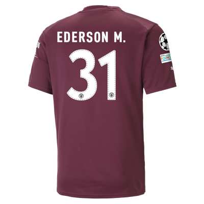Manchester City Goalkeeper Jersey 22/23 with EDERSON 31 printing