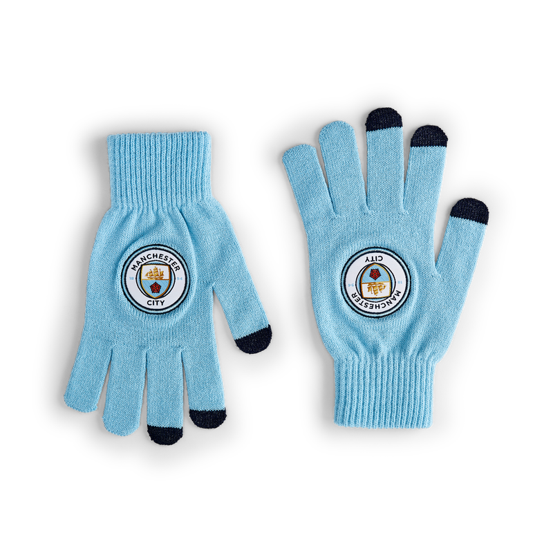 Man City Texting Gloves blue - Check out all Manchester City gloves online - Official Manchester City FC store