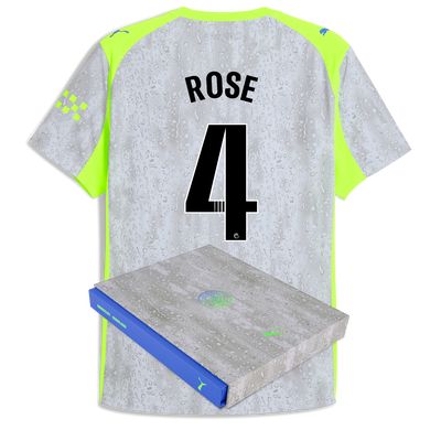 Manchester City Authentic Third Trikot 2025/26 mit kurzen Ärmeln mit Aufdruck von ROSE 4 Printing in Geschenkbox