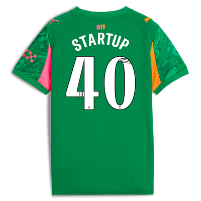 Kids' Manchester City Goalkeeper Jersey 2025/26 With STARTUP 40 Printing