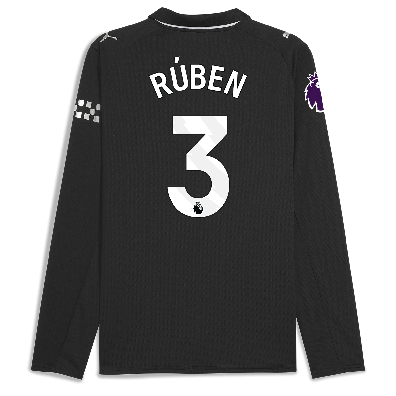 マンチェスター・シティ RÚBEN 3 シャツ マンチェスター・シティ 2025/26 アウェイ 長袖 RÚBEN 3プリント