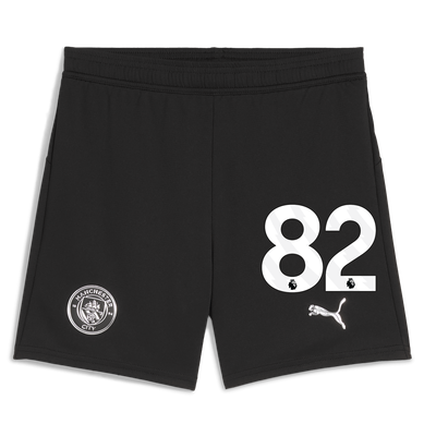 Kids' Manchester City Football Shorts 2025/26 with #82