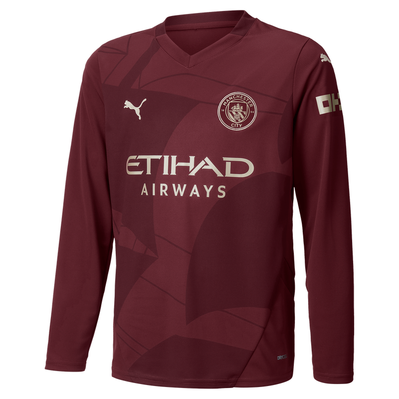 MCFC RP KIDS THIRD JERSEY LS - burgundy