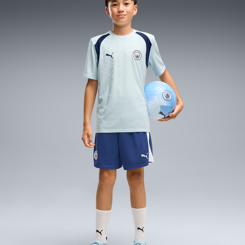 MCFC TR KIDS TRAINING JERSEY - Dewdrop-Blue Jewel