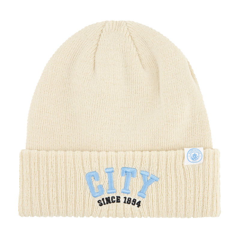 MCFC WOMENS COLLEGIATE BEANIE - CREAM