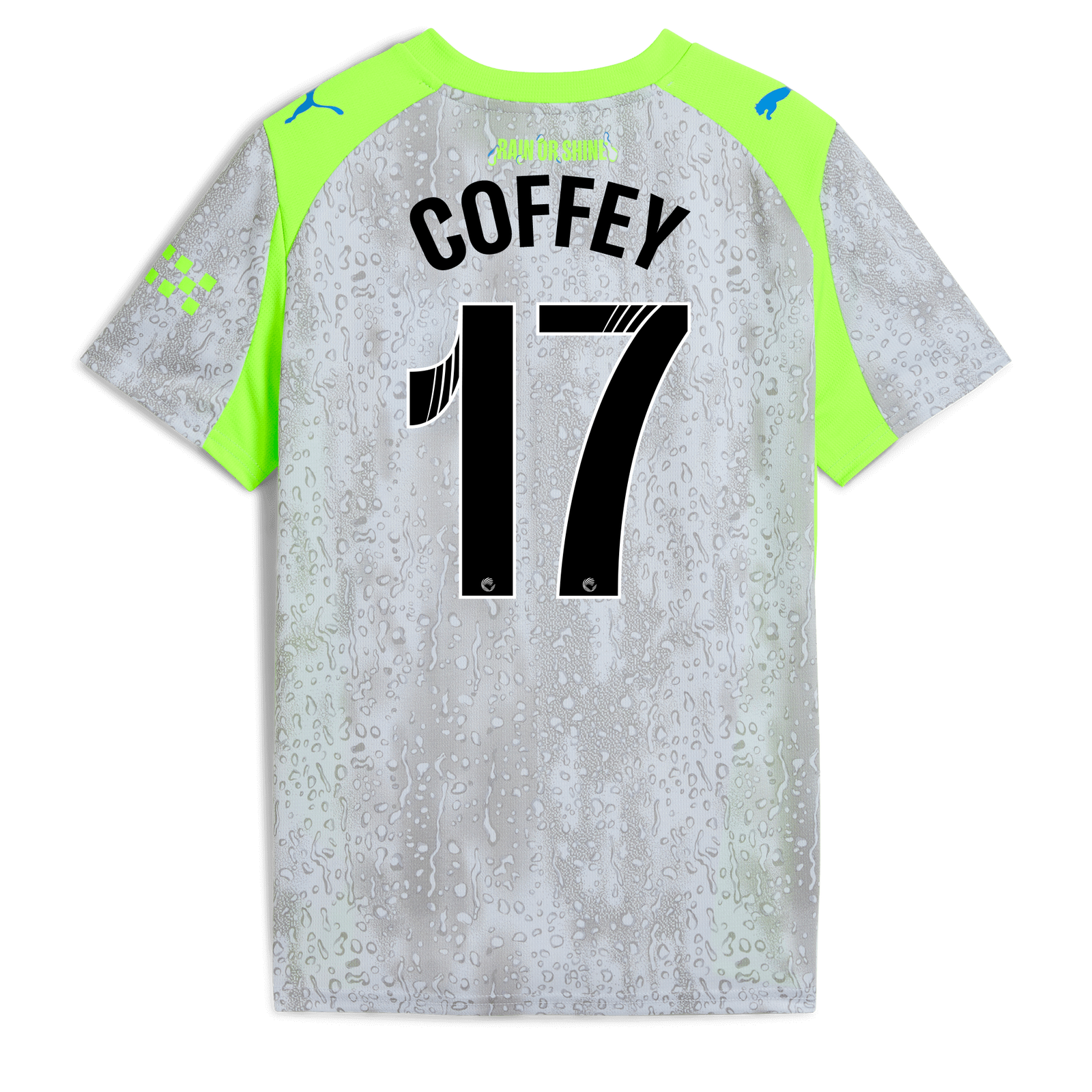 Kids' Manchester City Third Jersey 2025/26 With COFFEY 17 Printing