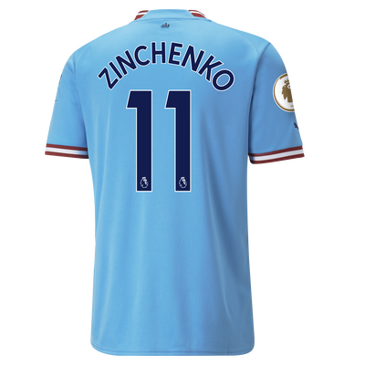 Manchester City Home Jersey 22/23 with ZINCHENKO 11 printing